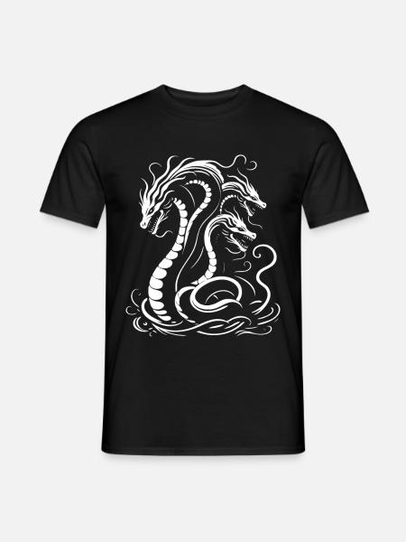 Hydra für den Fan von Fabelwesen und Mythologie - Männer T-Shirt - Schwarz