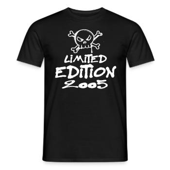 Edition Limitée 2005 Anniversaire 2005 Naissance - T-shirt homme - noir - Devant - AI Model Male 178 light (178cm)