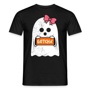 Halloween Kostüm Kinder ERWISCHT Lustiges - Männer T-Shirt - Schwarz - Vorne - AI Model Male 178 light (178cm)