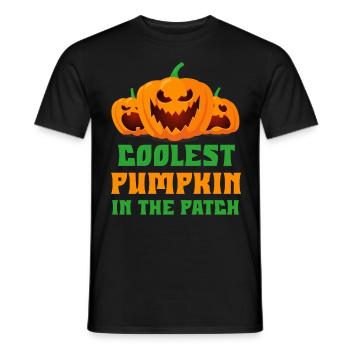 Halloween CITROUILLE LA PLUS COOL DU PATCH Fun - T-shirt homme - noir - Devant - AI Model Male 178 light (178cm)