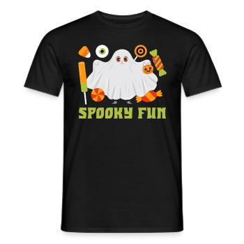 Halloween Costume SPOOKY FUN Funny Kids - Men's T-Shirt - black - Front - AI Model Male 178 light (178cm)