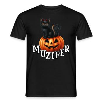 Halloween MUZIFER Funny Halloween Kids - Men's T-Shirt - black - Front - AI Model Male 178 light (178cm)