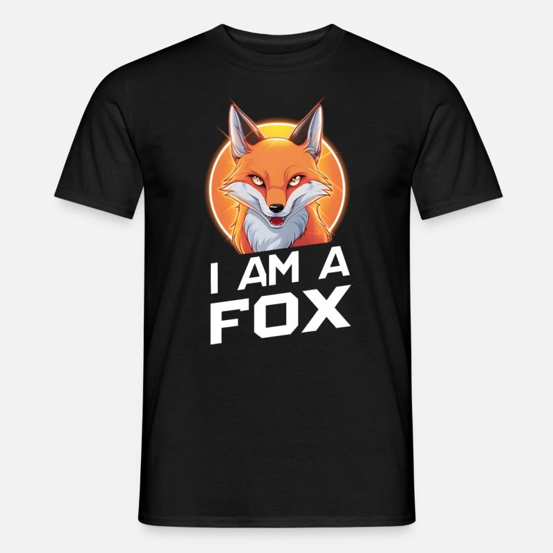 Ich bin ein Fuchs - Männer T-Shirt - Schwarz