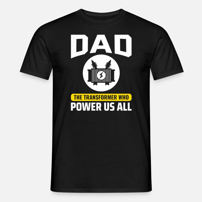 Elektriker Vater - Männer T-Shirt - Schwarz