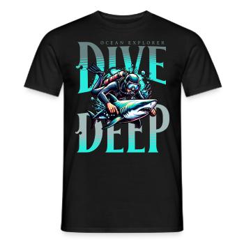 Diving Divers - Men's T-Shirt - black - Front - AI Model Male 178 light (178cm)
