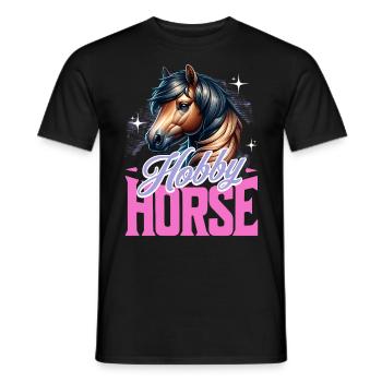 Hobby Horse Steckenpferd - Männer T-Shirt - Schwarz - Vorne - AI Model Male 178 light (178cm)