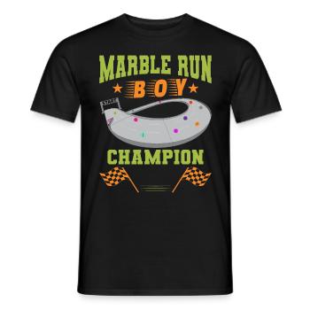MARBLE RUN BOY - Men's T-Shirt - black - Front - AI Model Male 178 light (178cm)