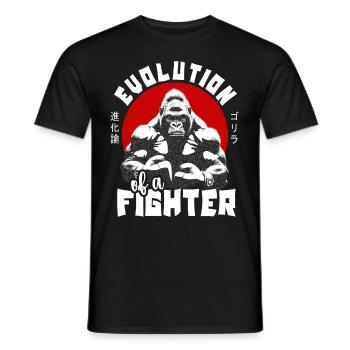 Evolution eines Kämpfers Boxen Gorilla Ape Boxer - Männer T-Shirt - Schwarz - Vorne - AI Model Male 178 light (178cm)