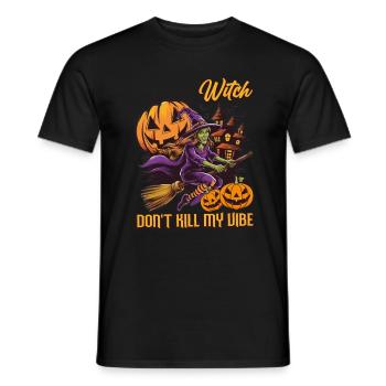 Naughty Witch Outfit Women's Halloween - Men's T-Shirt - black - Front - AI Model Male 178 light (178cm)