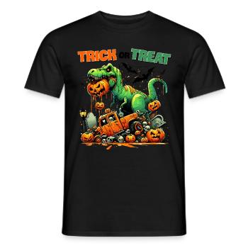 Dino Chaos Halloween Outfit Kids - Men's T-Shirt - black - Front - AI Model Male 178 light (178cm)