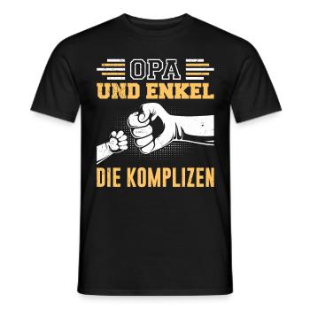 Großvater OPA UND ENKEL DIE KOMPLIZEN Lustiges - Männer T-Shirt - Schwarz - Vorne - AI Model Male 178 light (178cm)