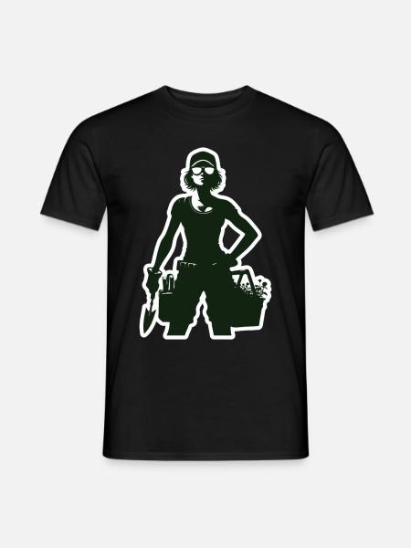 Jardinier cool avec des lunettes de soleil - T-shirt homme - noir