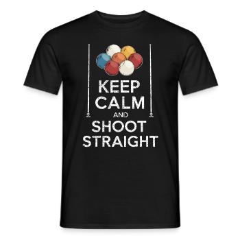 Restez calme et tirez droit, Pool - T-shirt homme - noir - Devant - AI Model Male 178 light (178cm)