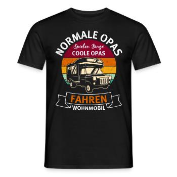 Opi NORMALE OPAS SPIELEN BINGO COOLE FAHREN - Männer T-Shirt - Schwarz - Vorne - AI Model Male 178 light (178cm)