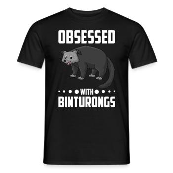Binturong Marderbär Schleichkatze - Männer T-Shirt - Schwarz - Vorne - AI Model Male 178 light (178cm)
