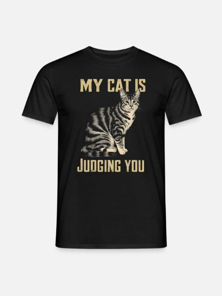 Mon chat vous juge - T-shirt homme - noir