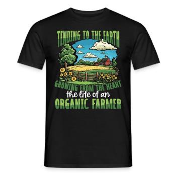 Tending the Earth Organic Farmer Life Farming - Männer T-Shirt - Schwarz - Vorne - AI Model Male 178 light (178cm)