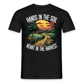 Tending the Earth Organic Farmer Life Farming - Männer T-Shirt - Schwarz - Vorne - AI Model Male 178 light (178cm)