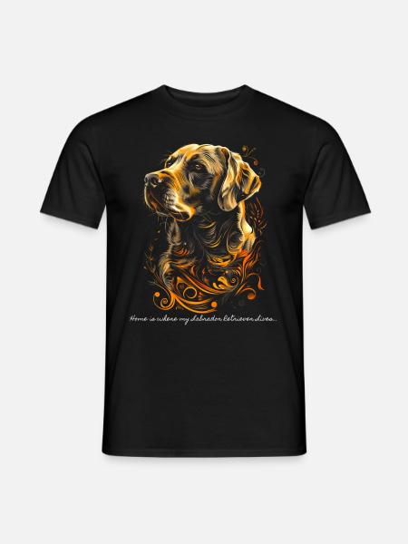 Home is where my Labrador Retriever lives... - Men's T-Shirt - black