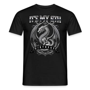 Dragon 6ème anniversaire Dragon - T-shirt homme - noir - Devant - AI Model Male 178 light (178cm)