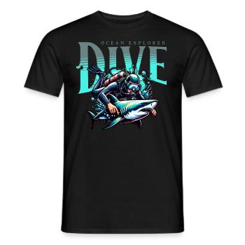 Tauchen Taucher - Männer T-Shirt - Schwarz - Vorne - AI Model Male 178 light (178cm)
