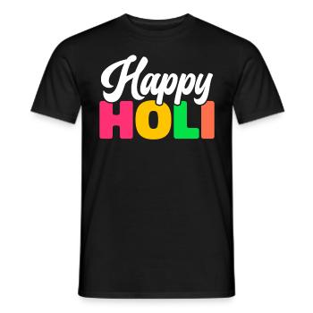 Holi India Holi Festival Happy Holi Fest - Men's T-Shirt - black - Front - AI Model Male 178 light (178cm)