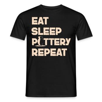 Poterie Céramique Artiste Manger Dormir - T-shirt homme - noir - Devant - AI Model Male 178 light (178cm)