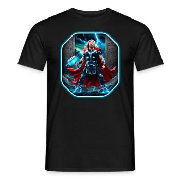 Thor, dieu du tonnerre - T-shirt homme - noir - Devant - AI Model Male 178 light (178cm)