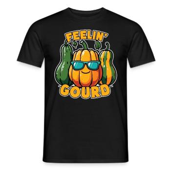 Fühl Mich Gourd - Lustiges Herbst Outfit - Männer T-Shirt - Schwarz - Vorne - AI Model Male 178 light (178cm)