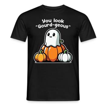 You Look Pumpkin Geous - Tenue d’Halloween - T-shirt homme - noir - Devant - AI Model Male 178 light (178cm)