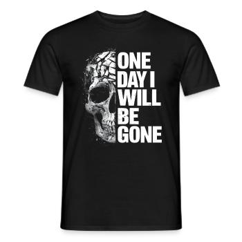 Schädel, eines Tages werde ich weg sein - Männer T-Shirt - Schwarz - Vorne - AI Model Male 178 light (178cm)