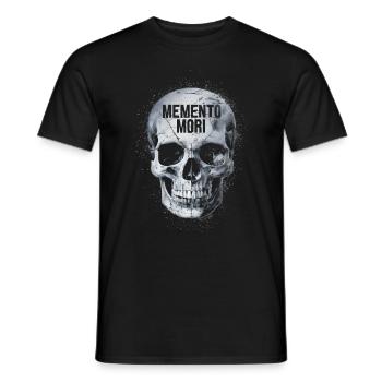 Crâne Memento mori - T-shirt homme - noir - Devant - AI Model Male 178 light (178cm)