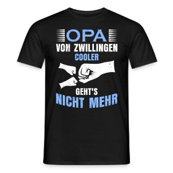 OPA VON ZWILLINGEN COOLER GEHTS NICHT MEHR Lustig - Männer T-Shirt - Schwarz - Vorne - AI Model Male 178 light (178cm)