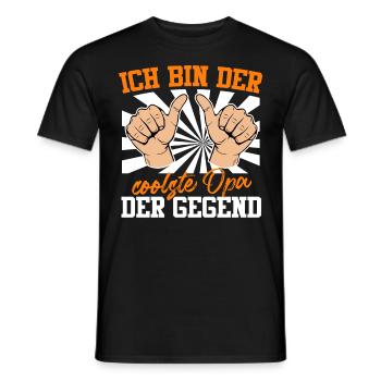 Großvater BIN DER COOLSTE OPA DER GEGEND Lustiges - Männer T-Shirt - Schwarz - Vorne - AI Model Male 178 light (178cm)