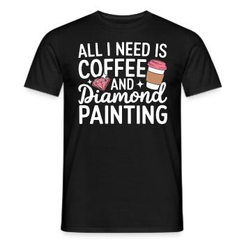 Painting Diamonds Diamond Painting Art - Men's T-Shirt - black - Front - AI Model Male 178 light (178cm)