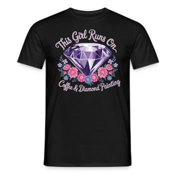 Peinture Diamants Peinture au diamant Art - T-shirt homme - noir - Devant - AI Model Male 178 light (178cm)