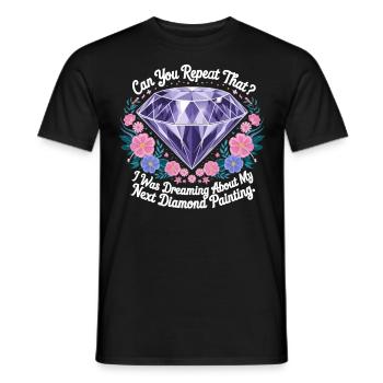 Painting Diamonds Diamond Painting Art - Men's T-Shirt - black - Front - AI Model Male 178 light (178cm)