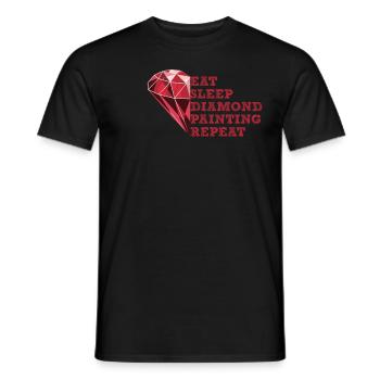 Painting Diamonds Diamond Painting Art - Men's T-Shirt - black - Front - AI Model Male 178 light (178cm)