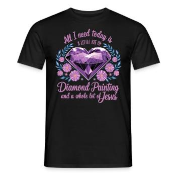 Painting Diamonds Diamond Painting Art - Men's T-Shirt - black - Front - AI Model Male 178 light (178cm)