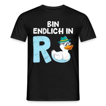 Rentner BIN ENDLICH IN R ENTE Lustiges Renten - Männer T-Shirt - Schwarz - Vorne - AI Model Male 178 light (178cm)