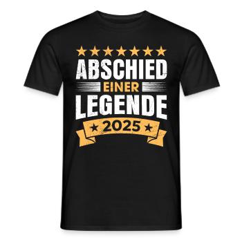 Ruhestand ABSCHIED EINER LEGENDE 2025 Lustiges - Männer T-Shirt - Schwarz - Vorne - AI Model Male 178 light (178cm)