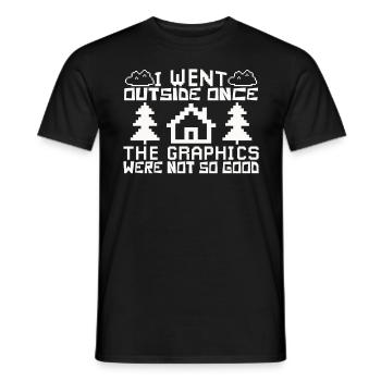 Une fois sorti – Humour de joueur - T-shirt homme - noir - Devant - AI Model Male 178 light (178cm)