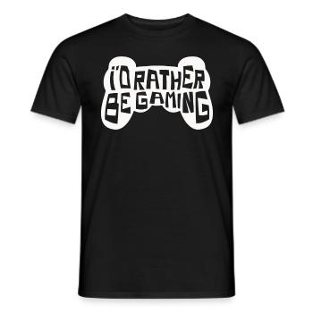 Lieber Zocken als alles andere – Gamer Spruch - Männer T-Shirt - Schwarz - Vorne - AI Model Male 178 light (178cm)