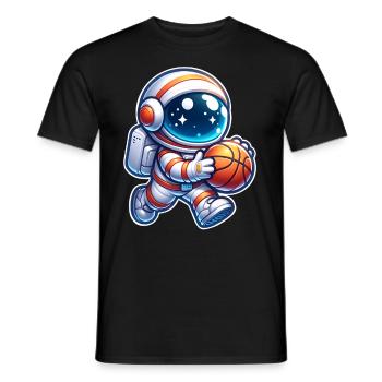 Astronaute de basket-ball - T-shirt homme - noir - Devant - AI Model Male 178 light (178cm)