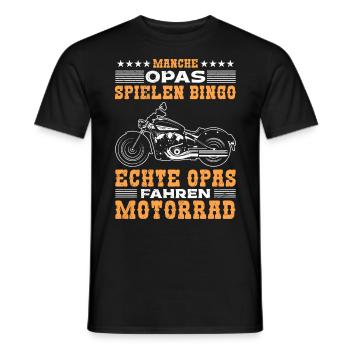Opi MANCHE OPAS SPIELEN BINGO ECHTE OPAS FAHREN - Männer T-Shirt - Schwarz - Vorne - AI Model Male 178 light (178cm)