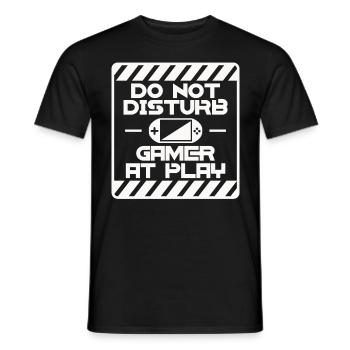Jeux et gamers Do not disturb – les joueurs en action - T-shirt homme - noir - Devant - AI Model Male 178 light (178cm)
