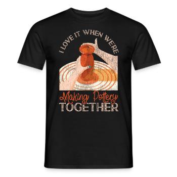 Poterie Céramiste Artiste Amis - T-shirt homme - noir - Devant - AI Model Male 178 light (178cm)