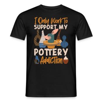 Pottery Ceramics Artist I Only - Men's T-Shirt - black - Front - AI Model Male 178 light (178cm)