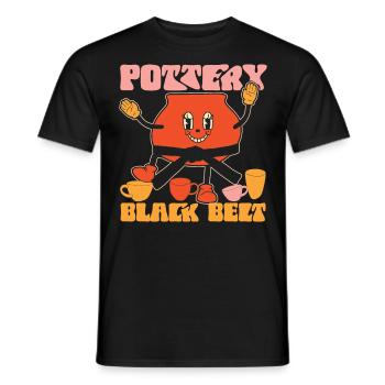 Pottery Ceramics Artist Pottery - Men's T-Shirt - black - Front - AI Model Male 178 light (178cm)