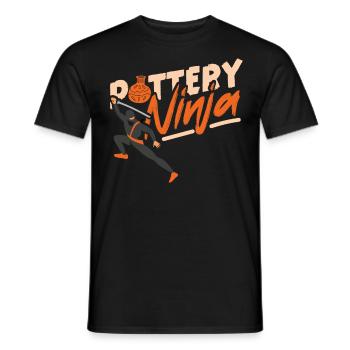 Pottery Ceramics Artist Ninja - Men's T-Shirt - black - Front - AI Model Male 178 light (178cm)